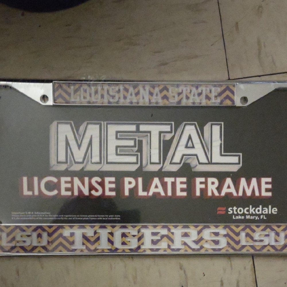 LSU Tigers Metal License Plate Frame
